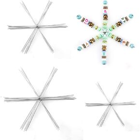SAVITA 30pcs Snowflake Metal Wire, 3.7 in 4.5 in 6 in Christmas Trees Snowflake Bead Ornaments for Winter Crafts Making DIY Bead Xmas Party Holiday Decorations Beading Project in Kuwait