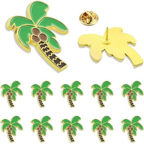 6/12/50/100Pcs Gold Palm Coconut Tree Enamel Pins Bulk,Coconut Tree Meme,"You Think You Just Fell out of a Coconut Tree?"Vote Support Kamala Harris For 2024 President Pins Badge Gifts