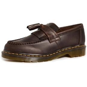 Dr. Martens Adrian Dark Brown Loafers, Dark Brown Crazy Horse, 12 US Women/11 US Men