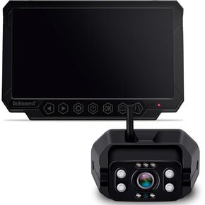 RV Trailer Backup Camera Wireless 2-Cameras: Easy Setup Plug and Play for Furrion Pre-Wired System Recording 7" Touch Key Monitor HD 1080P Truck Camper Fifth Wheel Rear View Cam 4-Channel DoHonest V23