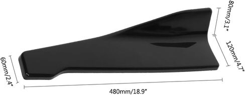 Universal Rear Diffuser Car Spoiler, Rear Bumper Lip Body Spoilers Black Lip Side Skirt Spoiler Splitter Wrap Angle Protector Exterior Decoration Trim Kit Anti-Scratch (Smooth Black) in Saudi Arabia