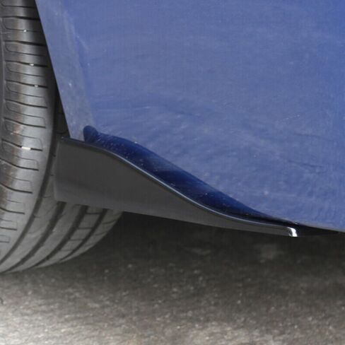 Universal Rear Diffuser Car Spoiler, Rear Bumper Lip Body Spoilers Black Lip Side Skirt Spoiler Splitter Wrap Angle Protector Exterior Decoration Trim Kit Anti-Scratch (Smooth Black) in Saudi Arabia