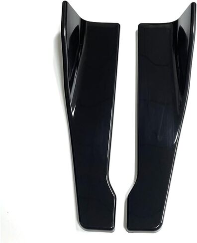 Universal Rear Diffuser Car Spoiler, Rear Bumper Lip Body Spoilers Black Lip Side Skirt Spoiler Splitter Wrap Angle Protector Exterior Decoration Trim Kit Anti-Scratch (Smooth Black) in Saudi Arabia