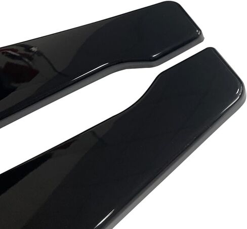 Universal Rear Diffuser Car Spoiler, Rear Bumper Lip Body Spoilers Black Lip Side Skirt Spoiler Splitter Wrap Angle Protector Exterior Decoration Trim Kit Anti-Scratch (Smooth Black) in Saudi Arabia