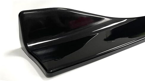 Universal Rear Diffuser Car Spoiler, Rear Bumper Lip Body Spoilers Black Lip Side Skirt Spoiler Splitter Wrap Angle Protector Exterior Decoration Trim Kit Anti-Scratch (Smooth Black) in Saudi Arabia