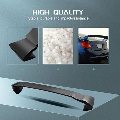 SCITOO ABS Black Rear Trunk Spoiler Wing Exterior Accessories Styling Kits Replacement for 2006-2015 for Honda Civic in Saudi Arabia