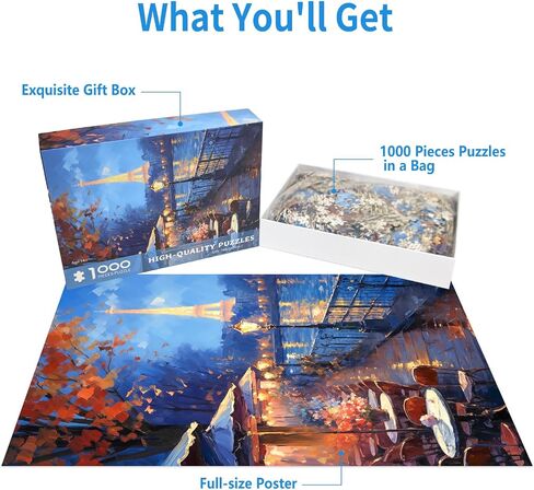 Christmas Puzzles 1000 Pieces, Aurora Christmas Eve Christmas Puzzle, Aurora Scene Christmas Puzzles, Christmas Puzzles for Adults 1000 Piece Puzzle for Adults Christmas, Christmas Jigsaw Puzzles in Saudi Arabia