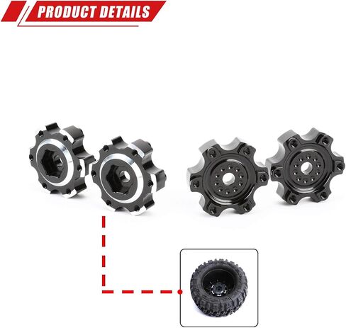 RCAWD for Pro-Line 1/10 6x30 إلى 12 مللي متر محولات سداسية لعجلة الألومنيوم (ضيقة) ترقيات الأجزاء #PRO633700 in Saudi Arabia