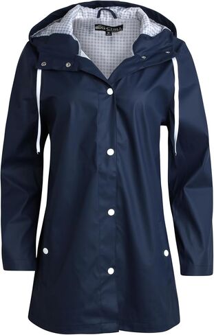 Big Chill Women's Rain Coat - Lightweight Waterproof Hooded Slicker Jacket - Weather Resistant Anorak for Women (S-XL, 1X-3X) in Saudi Arabia