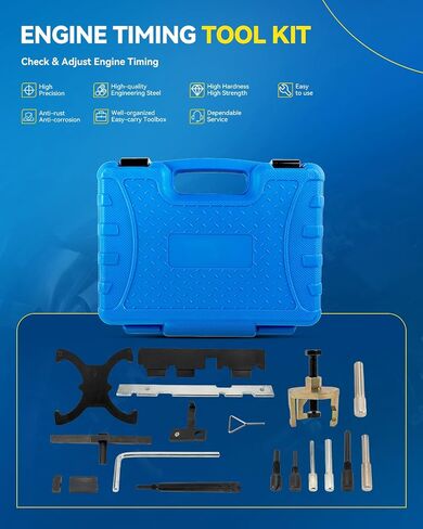 PHILTOP Engine Timing Tool Kit Camshaft Locking Tool Fit for Fiesta Focus Volvo Mazda 1.4 1.6 1.8 2.0 Di/TDCi/TDDi ECO-Boost 1.6 Ti-VCT 1.5 1.6 Replace 303-1097 303-1550 in Saudi Arabia