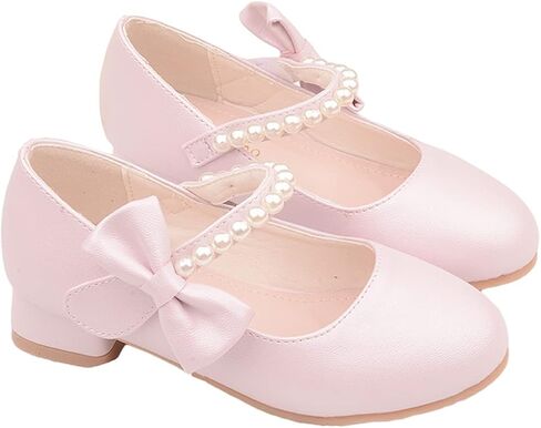 Girls Dress Shoes Mary Jane Flower Girl Low Heels Princess Shoes for Wedding Party 5519 in Saudi Arabia