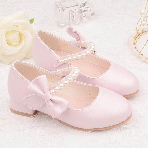 Girls Dress Shoes Mary Jane Flower Girl Low Heels Princess Shoes for Wedding Party 5519 in Saudi Arabia