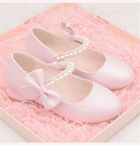 Girls Dress Shoes Mary Jane Flower Girl Low Heels Princess Shoes for Wedding Party 5519 in Saudi Arabia