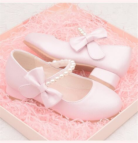 Girls Dress Shoes Mary Jane Flower Girl Low Heels Princess Shoes for Wedding Party 5519 in Saudi Arabia