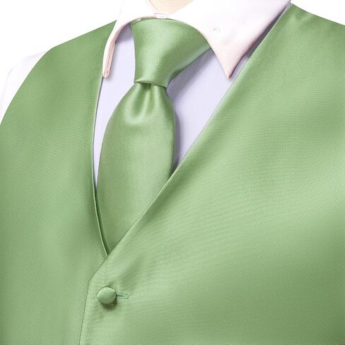 Hi-Tie Mens Suit Vest Tie set Classic Waistcoat and Necktie Handkerchief Cufflinks Suit Wedding Party in Saudi Arabia