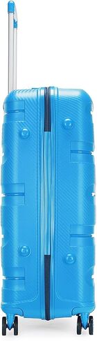 Voyager Trilogy Luggage Set - 3-Piece Hardshell Suitcases with 360 Spinner Wheels - Lightweight, Expandable in Red, Yellow, Blue, Purple, Green, Gold, Black (Black (Yellow Stripe) Set) in Saudi Arabia