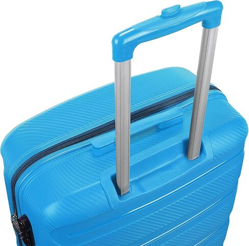 Voyager Trilogy Luggage Set - 3-Piece Hardshell Suitcases with 360 Spinner Wheels - Lightweight, Expandable in Red, Yellow, Blue, Purple, Green, Gold, Black (Black (Yellow Stripe) Set) in Saudi Arabia