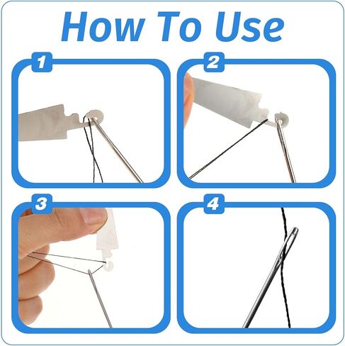 100 Pcs Stainless Steel Needle Threader Sewing Needle Threader Tool Embroidery Needle Threader Sewing Tools Cross Stitch Needle-Threading Tools Sewing Needle Threader for Large Eye Needles Hand Sewing in Saudi Arabia