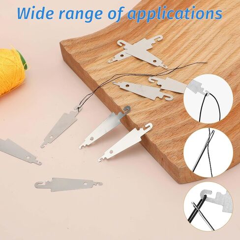 100 Pcs Stainless Steel Needle Threader Sewing Needle Threader Tool Embroidery Needle Threader Sewing Tools Cross Stitch Needle-Threading Tools Sewing Needle Threader for Large Eye Needles Hand Sewing in Saudi Arabia