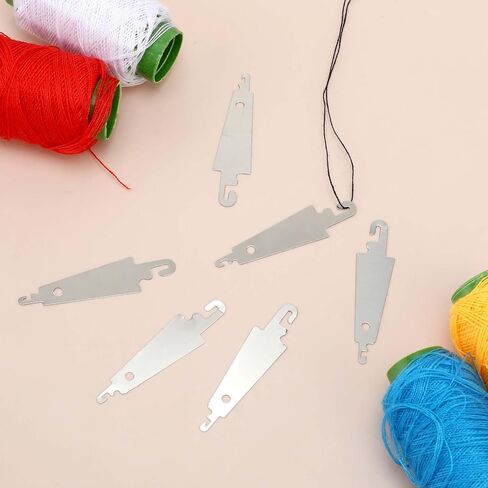100 Pcs Stainless Steel Needle Threader Sewing Needle Threader Tool Embroidery Needle Threader Sewing Tools Cross Stitch Needle-Threading Tools Sewing Needle Threader for Large Eye Needles Hand Sewing in Saudi Arabia