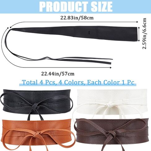 CRASPIRE Waist Belt PU Corset Cinch Tie Wide Waist band Retro Vintage Boho Obi Style Cinch Waistband Belt in Saudi Arabia