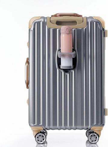 حقيبة سفر بإطار من الألومنيوم مقاس 28 بوصة من Merax مع منفذ USB وحقيبة بدلة للعطلات مع عجلات دوارة وقفل TSA، وردي in Kuwait