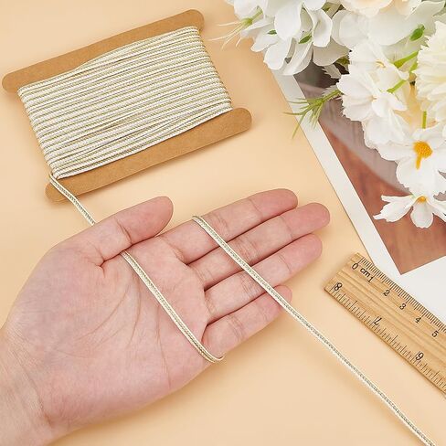 FINGERINSPIRE 10 ياردة شريط دانتيل صغير لملابس الدمى بعرض 1/8 بوصة دمية صغيرة جدًا من النايلون الأسود شريط دانتيل صغير ذهبي معدني مقبض مضفر شريط دانتيل صغير لتزيين الدمية DIY Craft in Saudi Arabia