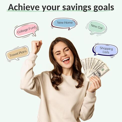 Sooez Savings Challenges Book with Extra Pocket Storage, Zipper Closure 100 Envelopes Money Saving Challenge, PU Saving Binder with Cash Envelope & Laminated Tracker for Cash Bill 8.3"x 10.5" Olive in Saudi Arabia