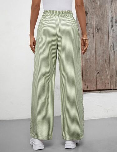 LOMON Women's Striped Gingham Boxer Pants Cotton Pajama Lounge Pj Casual Plaid Trousers Y2K Beach Bottoms with Pockets in Saudi Arabia