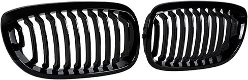Glossy Black Front Sport Kidney Grille Grill Compatible with BMW 2003-2006 E46 325Ci 330Ci 2-Door LCI 2004 2005 in Kuwait