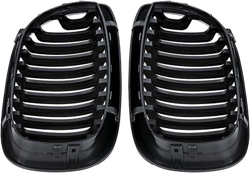 Glossy Black Front Sport Kidney Grille Grill Compatible with BMW 2003-2006 E46 325Ci 330Ci 2-Door LCI 2004 2005 in Kuwait