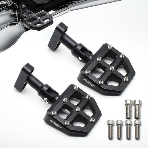 MZS Motorcycle Passenger Floorboards, Touring Rear Foot Pegs MX Footboards Floor Boards Mount Bracket Kit Black CNC Compatible with Road Glide King Electra Street Glide Ultra Limited 1993-2024 in Saudi Arabia