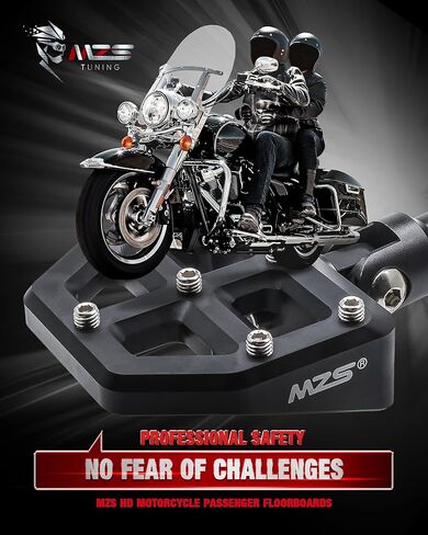 MZS Motorcycle Passenger Floorboards, Touring Rear Foot Pegs MX Footboards Floor Boards Mount Bracket Kit Black CNC Compatible with Road Glide King Electra Street Glide Ultra Limited 1993-2024 in Saudi Arabia