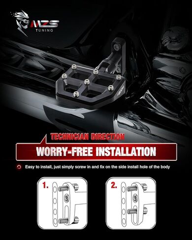MZS Motorcycle Passenger Floorboards, Touring Rear Foot Pegs MX Footboards Floor Boards Mount Bracket Kit Black CNC Compatible with Road Glide King Electra Street Glide Ultra Limited 1993-2024 in Saudi Arabia