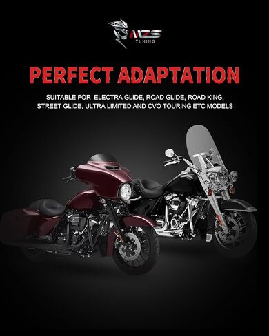 MZS Motorcycle Passenger Floorboards, Touring Rear Foot Pegs MX Footboards Floor Boards Mount Bracket Kit Black CNC Compatible with Road Glide King Electra Street Glide Ultra Limited 1993-2024 in Saudi Arabia
