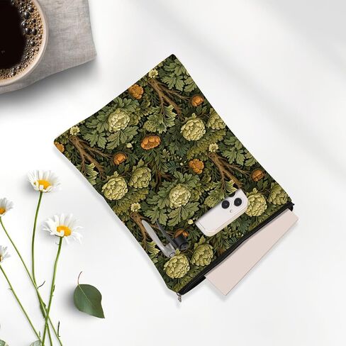 Vintage Flowers Book Sleeve Floral Book Accessories Book Lovers Gifts Waterproof Book Cover Book Pouch Book Protector Bookish Gifts for Readers Women Girls Sister Niece Graduation Christmas Birthday in Saudi Arabia