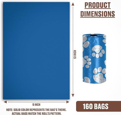 Parisian Pet Ecofriendly Dog Poop Bags Rolls - 320 Count Unscented Poop Bags For Dogs - Leakproof, Extra Thick, 16 Dog Waste Bags Refill Rolls - Polka Dot Pink Doggie Poop Bags - Fits All Dispenser in Kuwait