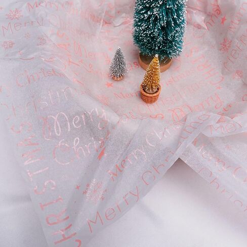 السيد خمسة 60 ورقة بيضاء مع سمك السلمون الوردي عيد ميلاد سعيد المناديل الورقية السائبة، 20 "× 14"، الوردي المناديل الورقية لأكياس الهدايا، عيد ميلاد سعيد المناديل الورقية لحفلة عيد الميلاد in Kuwait