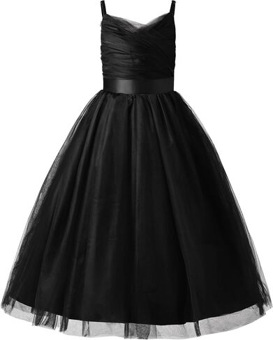 JerrisApparel Flower Girls Dress Wedding Pageant Tulle Dresses Birthday Party Ball Gown in Kuwait