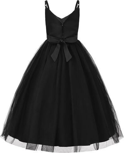 JerrisApparel Flower Girls Dress Wedding Pageant Tulle Dresses Birthday Party Ball Gown in Kuwait