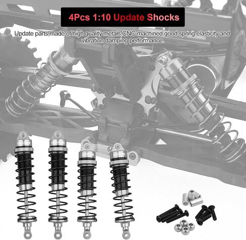 طقم ممتصات صدمات أمامية وخلفية من الألومنيوم، 4 قطع، متوافق مع Arrma 1/10 Typhon 3S/6S، Granite 4x4، Bigrock، Senton، بديل لـ AR330550، AR330551 in Kuwait