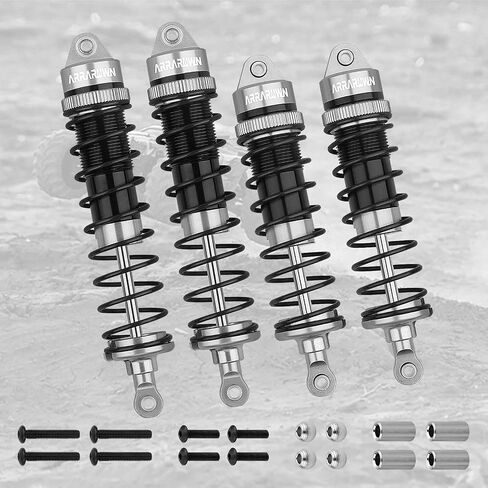 طقم ممتصات صدمات أمامية وخلفية من الألومنيوم، 4 قطع، متوافق مع Arrma 1/10 Typhon 3S/6S، Granite 4x4، Bigrock، Senton، بديل لـ AR330550، AR330551 in Kuwait