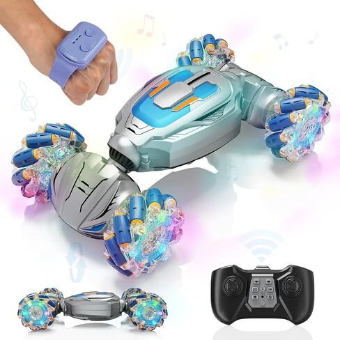 Remote Control Car - Gesture Sensing Stunt 2.4GHz 360° Rotating 4WD Transform RC Car, Brithday Gift for Boys Girls 4 5 6 7 8 9 10, Car Toys for 6+ Year Old in Saudi Arabia