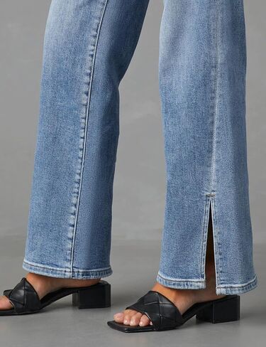 LONGBIDA Baggy Wide Leg Jeans for Women Straight Patchwork Loose Boyfriends High Waisted Denim Y2k Pants in Saudi Arabia