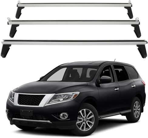 OCPTY Bed Rack for TACOMA Cargo Carrier Cargo Rack System Compatible for Silver Heavy Duty Roof Racks for Gutter Rail Mount Vehicles (Set of 3 racks) in Saudi Arabia