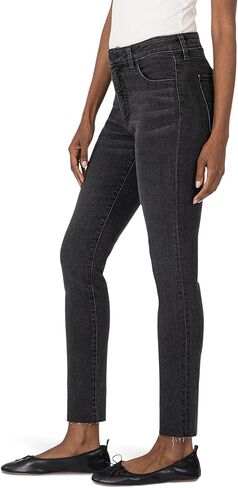 KUT from the Kloth Women's Reese High Rise Fab Ab Ankle Straight Raw Hem in Saudi Arabia