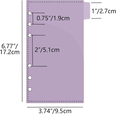 NatSumeBasics 12 A6 Binder Pockets Dividers Purple A6 Cash Stuffing Envelopes with Tab for 6 Ring Budgeting Planner Inserts Supplies Accessories (Purple) in Kuwait