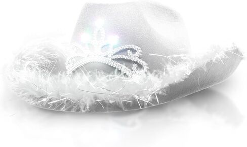 Windy City Novelties LED Light-Up Cowboy Hat with Blinking Tiara in Saudi Arabia