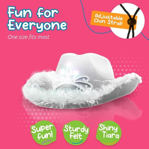Windy City Novelties LED Light-Up Cowboy Hat with Blinking Tiara in Saudi Arabia