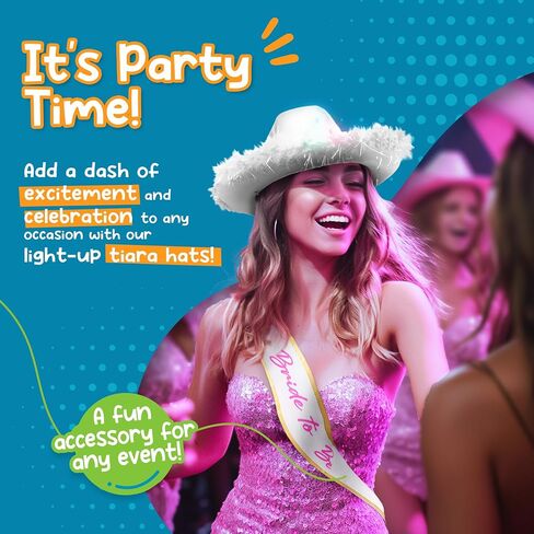 Windy City Novelties LED Light-Up Cowboy Hat with Blinking Tiara in Saudi Arabia